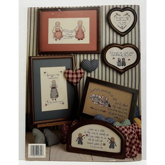 VTG Leisure Arts Cross Stitch Design Book-Short Spiritual Inspirational Quotes - Picture 2 of 3